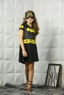 Fantasia Infantil Preta BatGirls