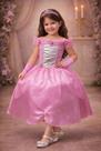 Fantasia Infantil Princesas Bela Adormecida Com Luvas Rosa