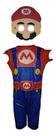 Fantasia Infantil Roupa Mario Com Máscara
