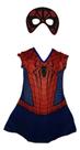 Fantasia Infantil Roupa Menina Aranha Com Máscara
