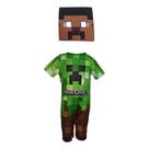 Fantasia Infantil Roupa Minecraft Com Máscara E.v.a 3d