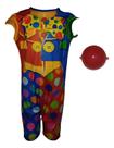 Fantasia Infantil Roupa Palhaço Com Nariz