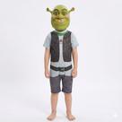 Fantasia Infantil Roupa Shrek Ogro Máscara Realista 1 á 9 anos PP ao GG Fantasia Infantil Roupa Shrek Ogro Máscara Realista 1 á 9 anos PP ao GG