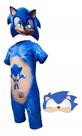Fantasia Infantil Roupa Sonic 2 Máscaras ( dos 2 aos 9 anos )
