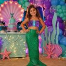 Fantasia Infantil Sereia Cosplay Elástico Cauda Saia Roupa