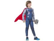 Fantasia Infantil Thor Longo com Martelo Clássico - Tam. M Rubies