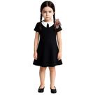 Fantasia Infantil Vestido Menina Wandinha + Mãozinha