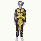 Fantasia Infantil Wolverine Amarelo e Preto Com Máscara
