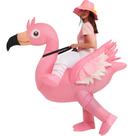 Fantasia inflável de flamingo One Casa para adulto com bomba de ar