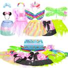 Fantasia Jeowoqao Little Girl Dress Up Princess 13 peças de 3 a 6 anos