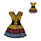 Fantasia junina adulto caipirinha girassol feminino tamanho gg