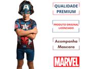 Fantasia luxo capitão america infantil original-licenciada Fantasia luxo capitão america infantil original-licenciada