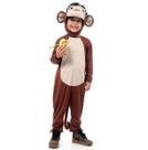 Fantasia Macaco Infantil com Capuz e Orelhas