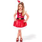 Fantasia Mamãe Noel Infantil pra Menina Vestido Veludo de Natal