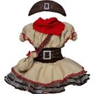 Fantasia Maria Bonita de Festa Junina Plus Size Feminina Vestido Cangaceira Acinturado Completo de Luxo