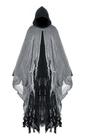 Fantasia masculina de terror Grim Reaper de Halloween, capa assustadora, fantasia de bruxa, capa masculina e feminina com capuz para adultos, adereços de cosplay (preta)