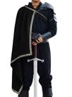 Fantasia masculina de xale renascentista com capa de meio ombro Runcati