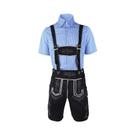 Fantasia Masculina M-XXL Para Oktoberfest: Camisa Xadrez De Manga Curta, Suspensórios E Chapéu