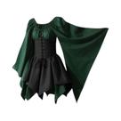 Fantasia Medieval Europeia Feminina Com Corset E Saia Larga, Vestido Irlandês De 2 Peças