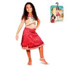 Fantasia Menina Filme Princesa Moana 2 Com Colar Disney Luxo