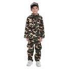 Fantasia Militar Infantil Camuflada Completa com Boné