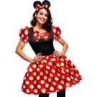 Fantasia Minnie Vermelha Adulto Feminina Tiara Com Orelhas
