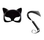 Fantasia Mulher Gato C/ Mascara e Chicote - 2 PÇS