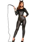 Fantasia Mulher Gato Feminina Adulta Luxo Preto com Orelhinha e Rabinho