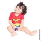 Fantasia Mulher Maravilha Body Bebê Verão - Liga da Justiça Fantasia Mulher Maravilha Body Bebê Verão - Liga da Justiça