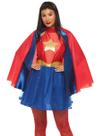 Fantasia Mulher Star Adulta Vestido Carnaval Feminino + Capa