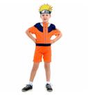 Fantasia Naruto Infantil Curto Com Cabelo