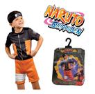 Fantasia Naruto Uzumaki Infantil Original Cosplay + Bandana - Baby Brink