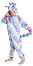 Fantasia NewPlush Kids Animal, macacão Rainbow Cloud Unicorn