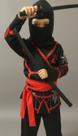 Fantasia Ninja Infantil 4 Peças com Espada Fantasia Ninja Infantil 4 Peças com Espada