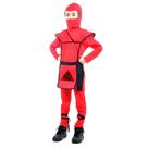 Fantasia Ninja Vermelho Infantil com Capuz Fantasia Ninja Vermelho Infantil com Capuz
