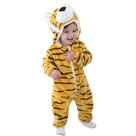 Fantasia OLLULL Baby Tiger Romper Flannel unissex de 2 a 3 anos