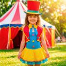 Fantasia Palhacinha Infantil pra Menina Vestido de Luxo Completo Fantasia Palhacinha Infantil pra Menina Vestido de Luxo Completo