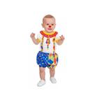 Fantasia Palhaço Bebe Menino Com Body e Shorts Colorido de Circo