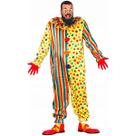 Fantasia Palhaço Plus Size de Carnaval Adulto Masculino Longo e Colorido