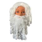 Fantasia Papai Noel Peruca c/ Barba Bigode sem brilho