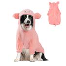 Fantasia para animais de estimação NACOCO Pig com capuz rosa quente XL