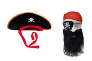 Fantasia Pirata Carnaval Masculino Adulto Ou Infantil 4 Pçs Fantasia Pirata Carnaval Masculino Adulto Ou Infantil 4 Pçs