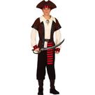 Fantasia Pirata pra Adolescente Roupa Jack Sparrow Cosplay de Luxo Com Chapeu 14 a 16 anos Carnaval Festa e Halloween