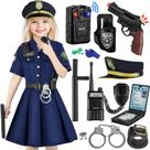 Fantasia policial Loscola para meninas e crianças de Halloween de 3 a 12 anos