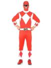 Fantasia Power Rangers Mighty Morphin Vermelho - Adulto Fantasia Power Rangers Mighty Morphin Vermelho - Adulto
