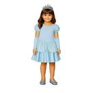 Fantasia Princesa Azul Infantil Cosplay Vestido Cinderela Festa de Aniversário Dia das Crianças Presente Menina Carnaval