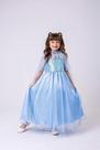Fantasia Princesa Elsa Frozen Longa Azul luxo