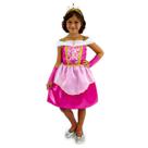 Fantasia Princesa Pink Princess Infantil com Tiara e Luvas