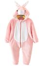 Fantasia QZERPLAY: macacão de flanela de coelho para bebês e meninas 110 cm Fantasia QZERPLAY: macacão de flanela de coelho para bebês e meninas 110 cm