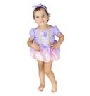 Fantasia Rapunzel Bebe Vestido de Princesa Com Body e Faixa Original Disney Fantasia Rapunzel Bebe Vestido de Princesa Com Body e Faixa Original Disney